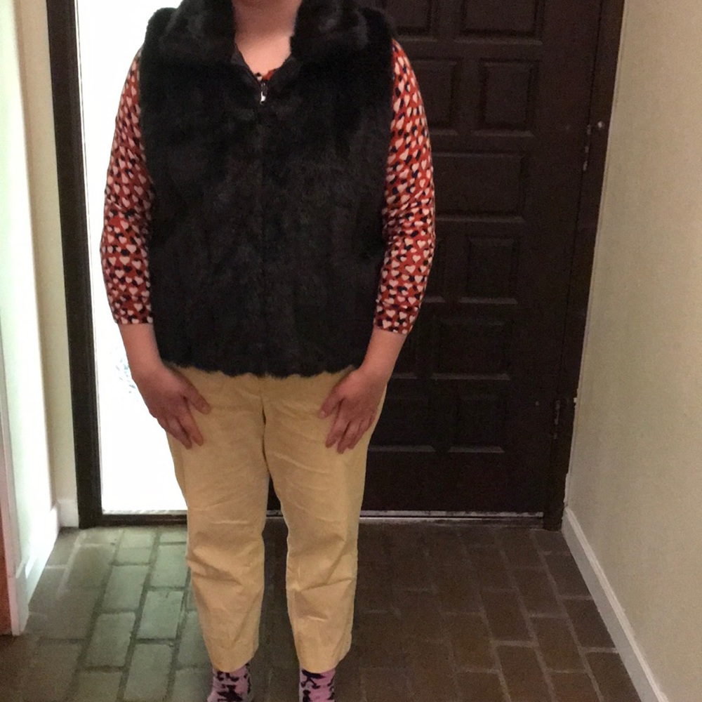 Stylish Collared Faux Fur Dark Brown Vest